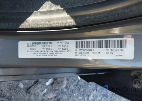 2012 Chrysler 200 Lx из США, поврежденный, VIN 1C3CCBAB5CN149919